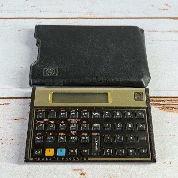Vintage HP 12C Financial Calculator with Original Case 1980s - Picture 1 of 3